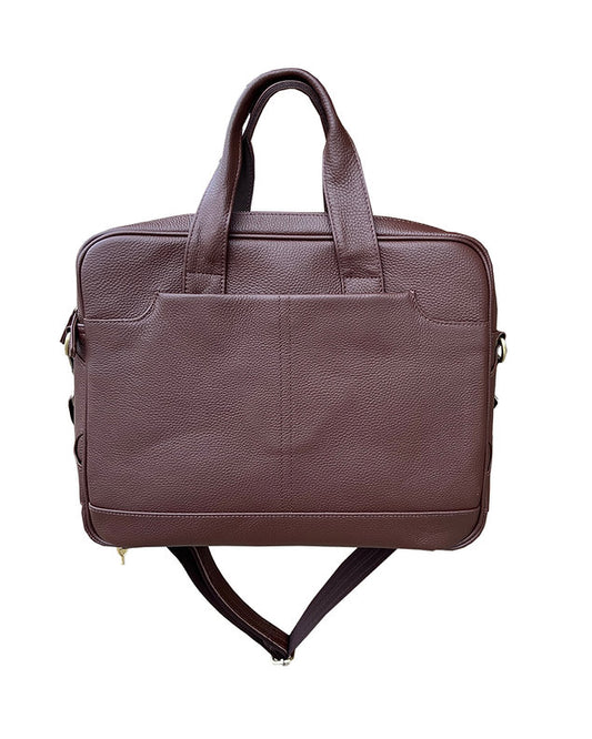 Roma Leather Concealed Carry Lockable Briefcase