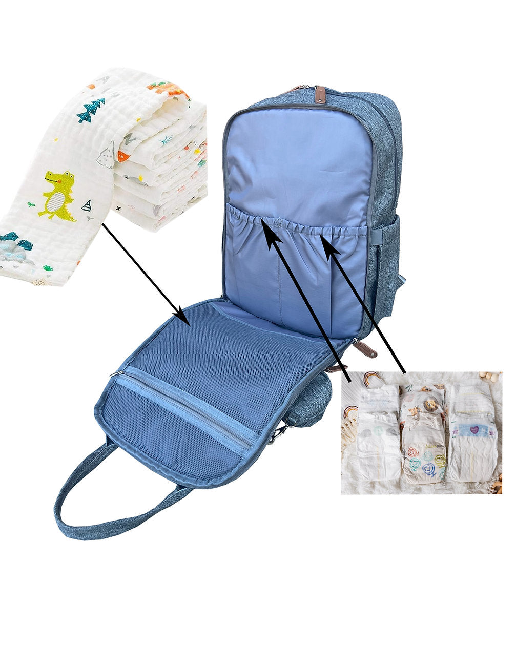 Unisex Concealed Carry Backpack Diaper Bag - Hiding Hilda, LLC