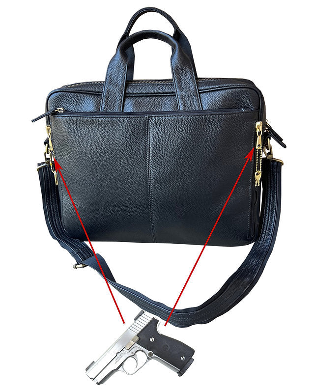 Roma Leather Concealed Carry Lockable Briefcase – Hiding Hilda, LLC