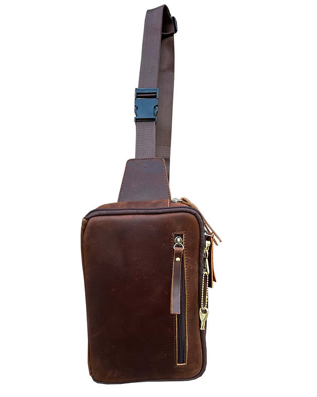 Roma Leather Concealed Carry Waist Sling Pack