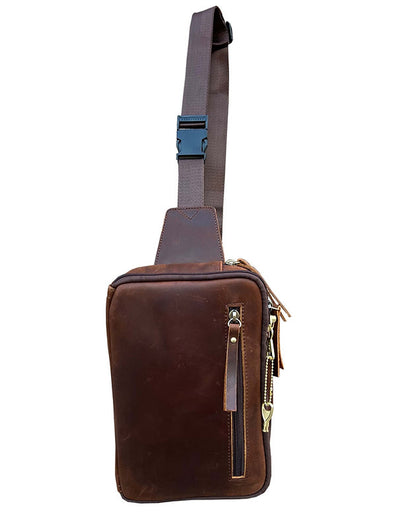Roma Leather Concealed Carry Waist Sling Pack