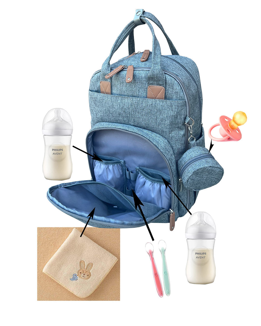 Unisex Concealed Carry Backpack Diaper Bag - Hiding Hilda, LLC