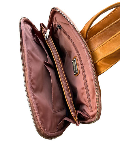 Waxed Oil Cowhide Leather Backpack