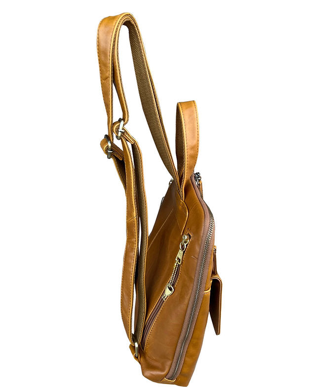 Waxed Oil Cowhide Leather Backpack