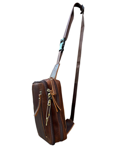 Roma Leather Concealed Carry Waist Sling Pack