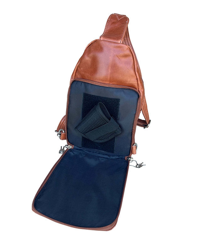 Roma Leather Concealed Carry Sling Bag - Hiding Hilda, LLC
