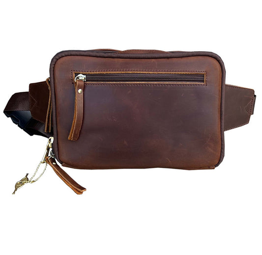 Roma Leather Concealed Carry Waist Sling Pack