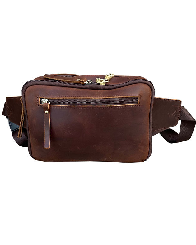 Roma Leather Concealed Carry Waist Sling Pack