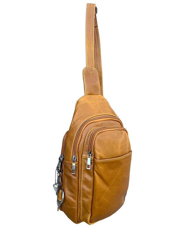 Roma Leather Concealed Carry Sling Bag - Hiding Hilda, LLC