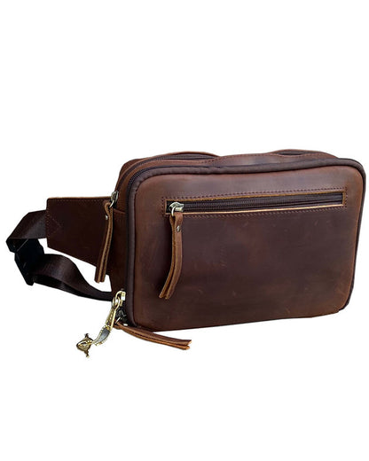 Roma Leather Concealed Carry Waist Sling Pack