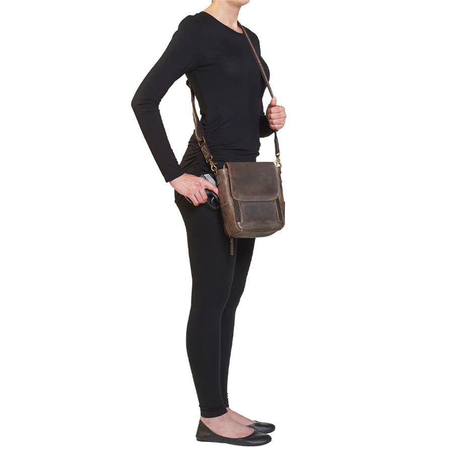 GTM Original Buffalo Leather Crossbody Satchel