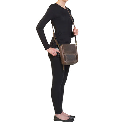 GTM Original Buffalo Leather Crossbody Satchel