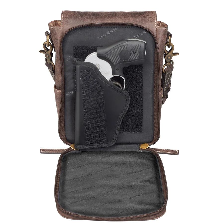 GTM Original Buffalo Leather Crossbody Satchel