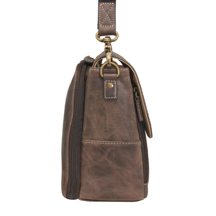 GTM Original Buffalo Leather Crossbody Satchel