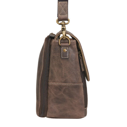 GTM Original Buffalo Leather Crossbody Satchel