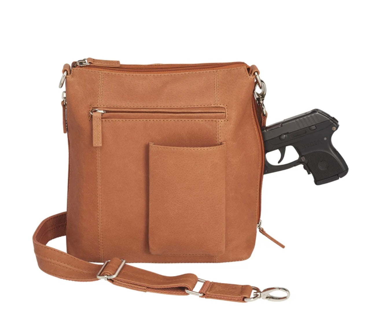 Cross body concealed outlet carry purse