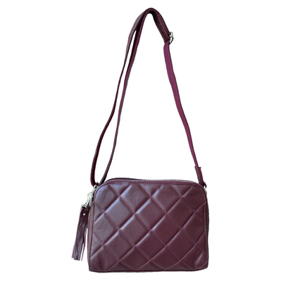 Quilted Compact Cutie Concealed Carry Lockable Leather Crossbody Purse - Hiding Hilda, LLC