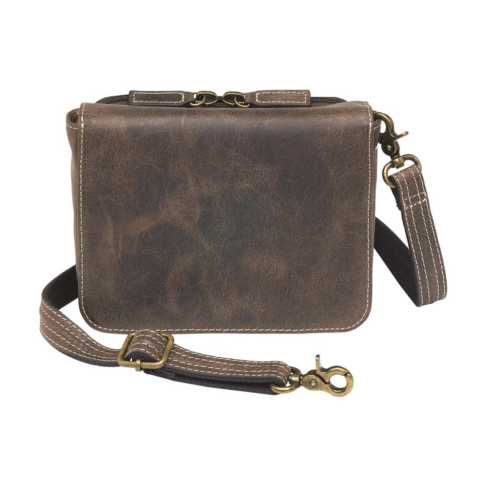 GTM Original Distressed Leather Crossbody Concealed Carry Organizer Pocketbook - Hiding Hilda, LLC