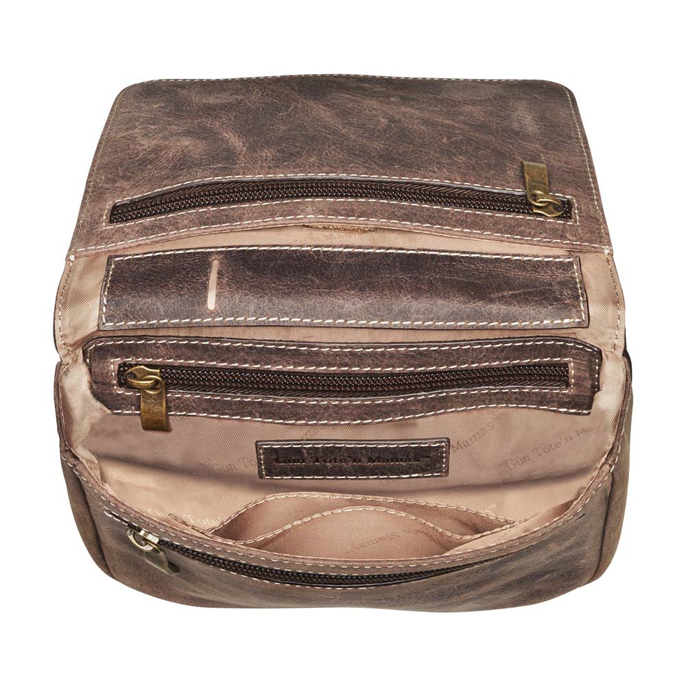 GTM Original Distressed Leather Crossbody Concealed Carry Organizer Pocketbook - Hiding Hilda, LLC