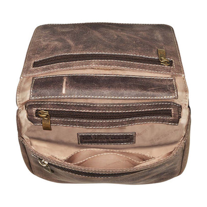 GTM Original Distressed Leather Crossbody Concealed Carry Organizer Pocketbook - Hiding Hilda, LLC