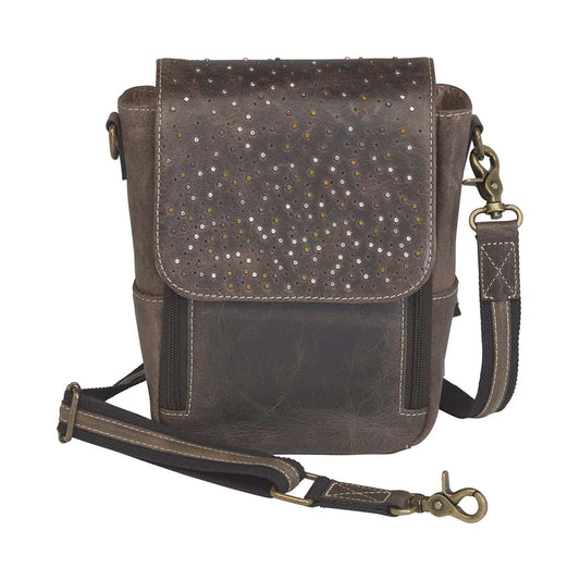 GTM Original Distressed Leather Crossbody Concealed Carry Satchel with Built in Wallet - Hiding Hilda, LLC