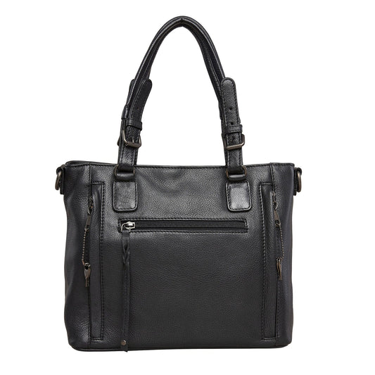 Bailey Lockable Leather Concealed Carry Satchel to Crossbody by Lady Conceal - NEW! - Hiding Hilda, LLC
