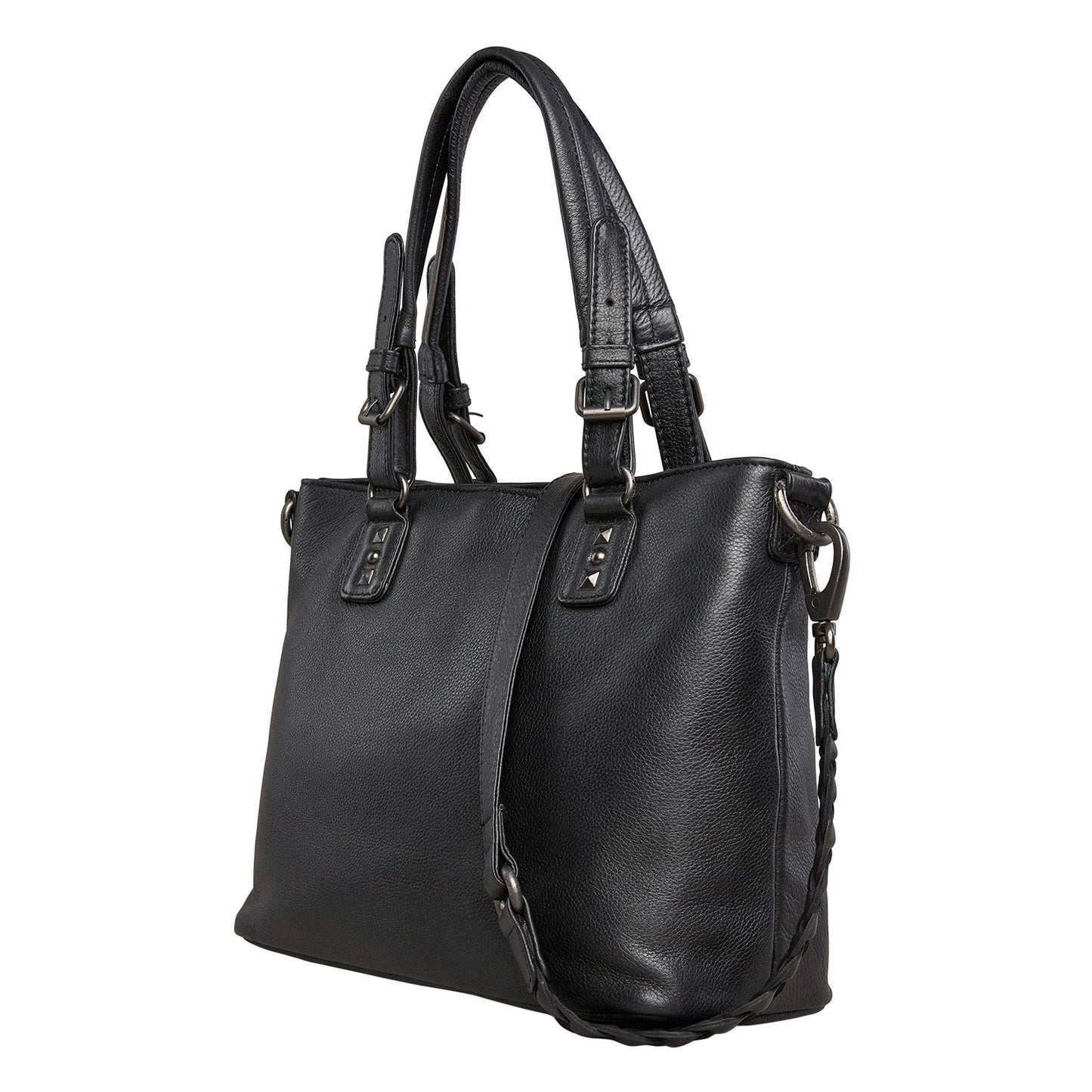 Bailey Lockable Leather Concealed Carry Satchel to Crossbody by Lady Conceal - NEW! - Hiding Hilda, LLC