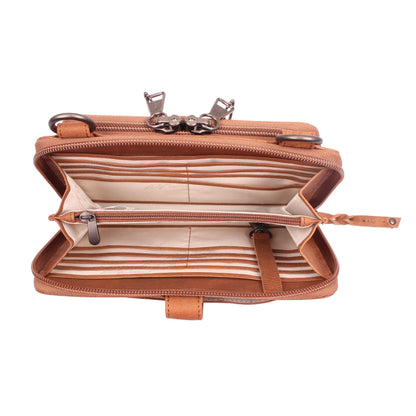 NEW SIZE Millie Leather Concealed Carry Crossbody Organizer - Hiding Hilda, LLC