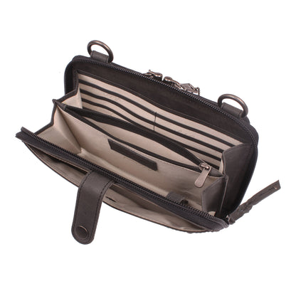 NEW SIZE Millie Leather Concealed Carry Crossbody Organizer - Hiding Hilda, LLC