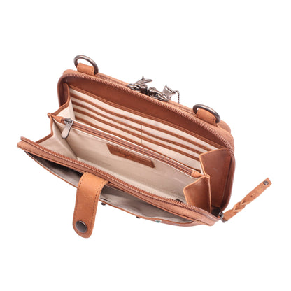 NEW SIZE Millie Leather Concealed Carry Crossbody Organizer - Hiding Hilda, LLC