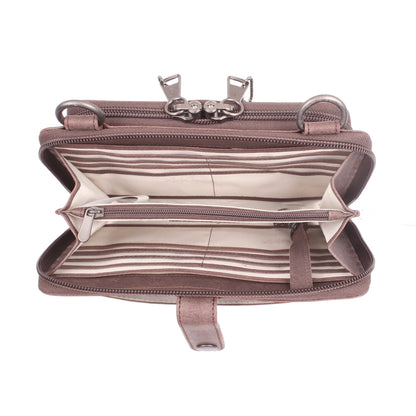 NEW SIZE Millie Leather Concealed Carry Crossbody Organizer - Hiding Hilda, LLC