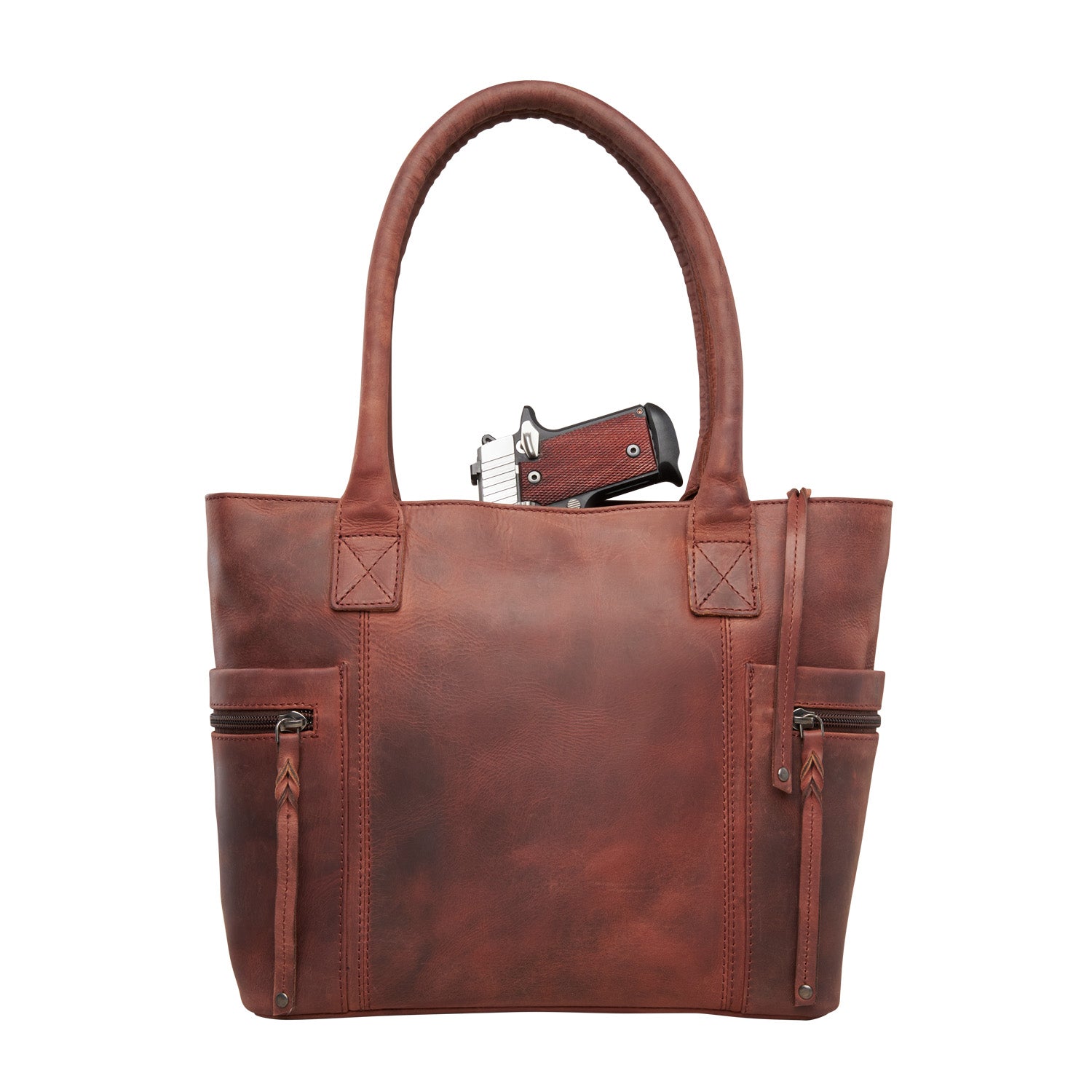 Emerson Leather Concealed Carry Satchel - Hiding Hilda, LLC