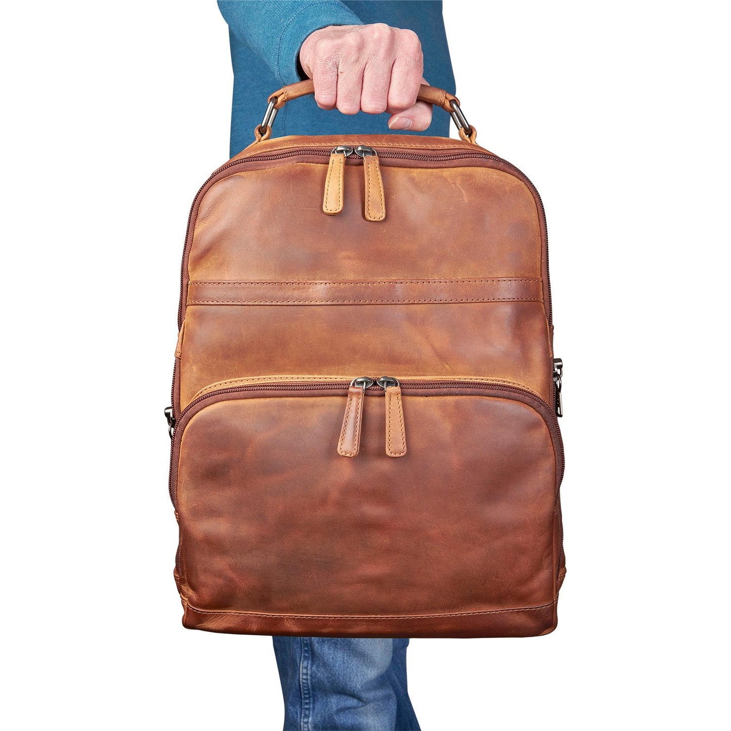 Quinn Unisex Concealed Carry Leather Backpack NEW - Hiding Hilda, LLC