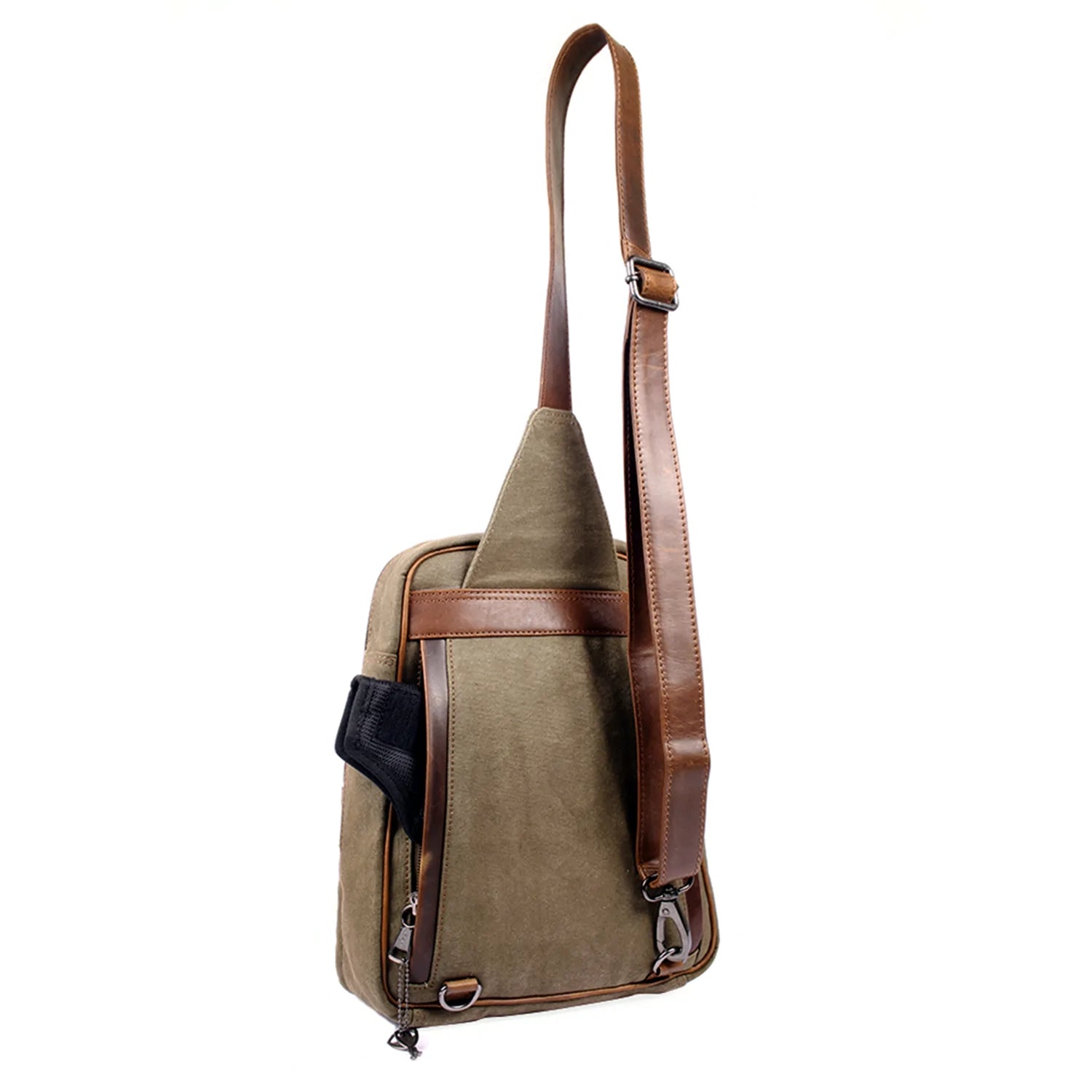 Versatile Canvas Sling Bag Backpack with RFID Security Pocket and