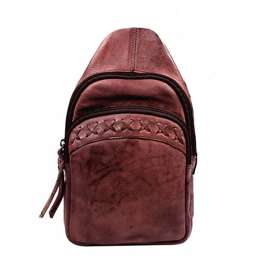 Taylor Unisex Leather Concealed Carry Sling Backpack - Hiding Hilda, LLC