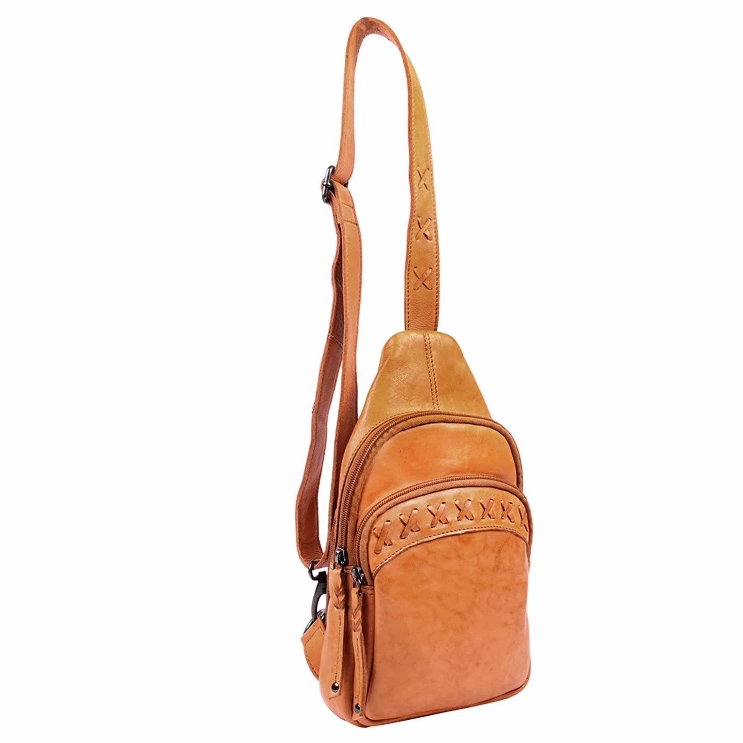 Taylor Leather Sling Bag — Tan Leather Goods