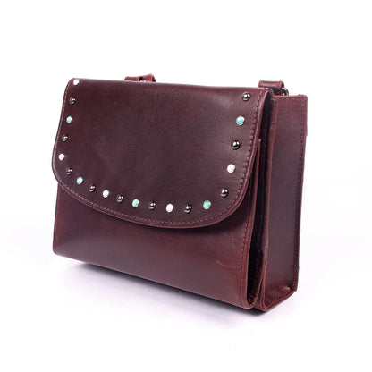Raelynn Buffalo Leather Compact Conceal Carry Organizer - Hiding Hilda, LLC