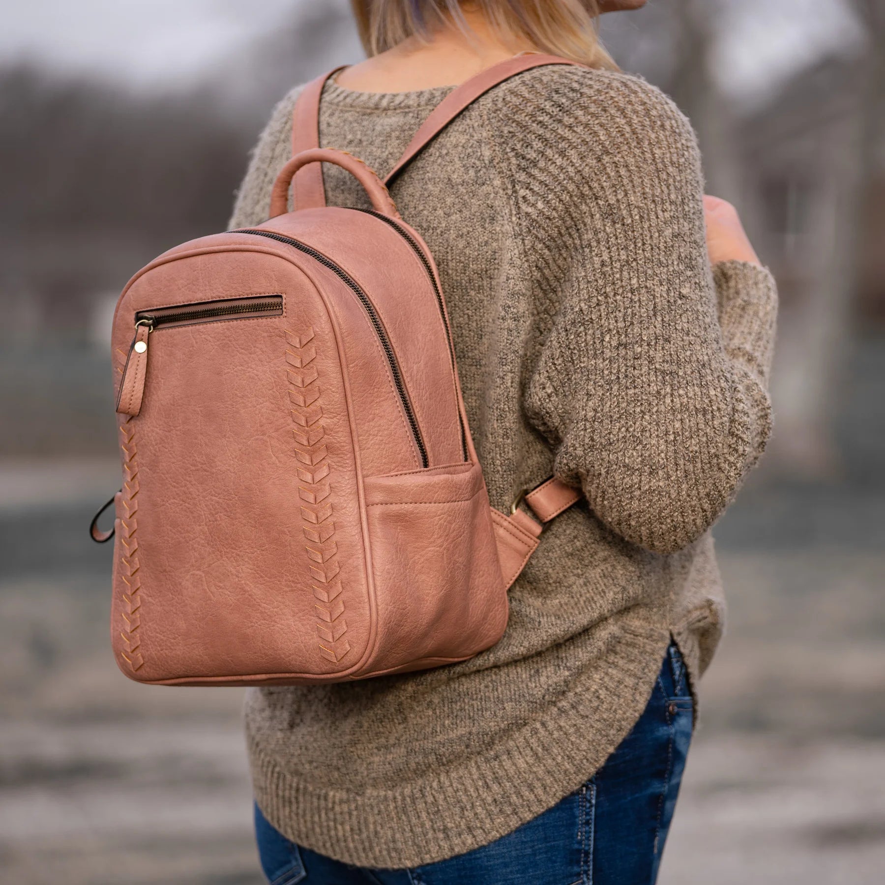 Jessie James Madison Concealed Carry Backpack Purse Taupe