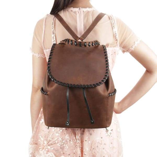 Lady Conceal Allie Lockable Leather Conceal Carry Backpack NEW! - Hiding Hilda, LLC