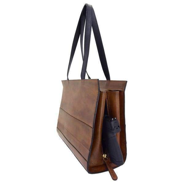 Apollo Structured Leather Conceal Carry Handbag - Limited Quantity - Hiding Hilda, LLC