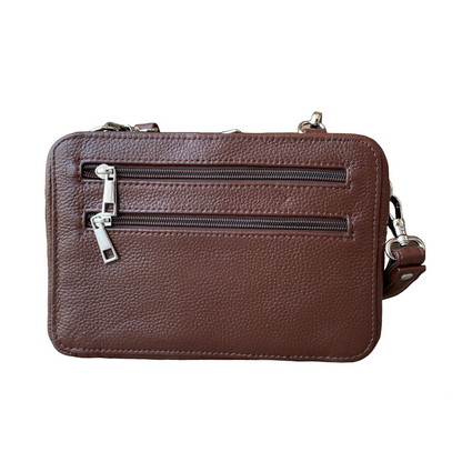 NEW Dual Compartment Leather Conceal Carry Wristlet to Crossbody Organizer - Hiding Hilda, LLC