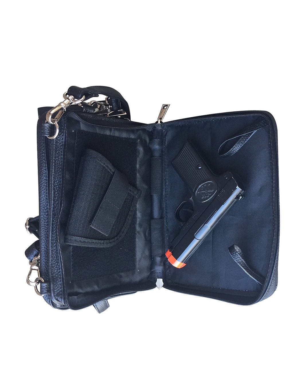 NEW Dual Compartment Leather Conceal Carry Wristlet to Crossbody Organizer - Hiding Hilda, LLC