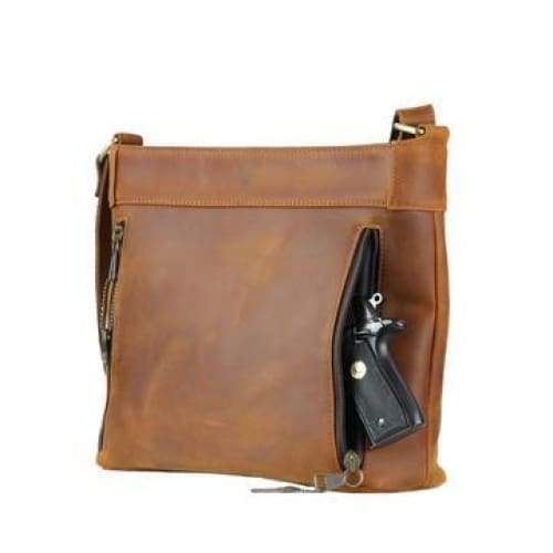 Delaney Conceal Carry Distressed Leather Crossbody - Limited Quantity - Hiding Hilda, LLC