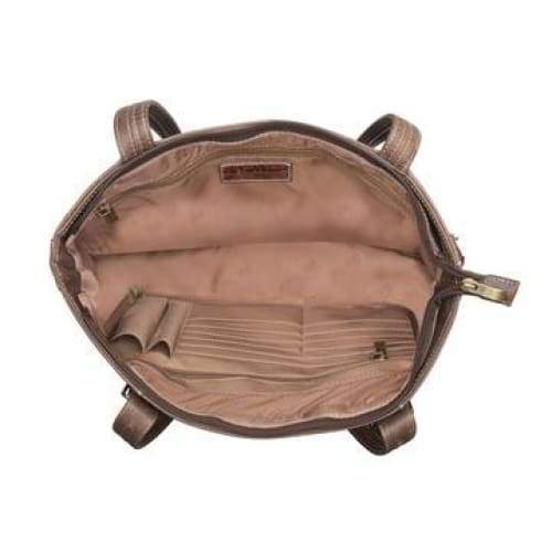 GTM Original Conceal Carry Distressed Buffalo Leather Shoulder Portfolio - Hiding Hilda, LLC