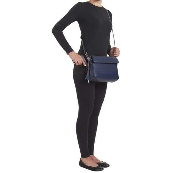 GTM Original Indigo RFID Lined Concealed Carry Clutch with built in wallet - New - Hiding Hilda, LLC