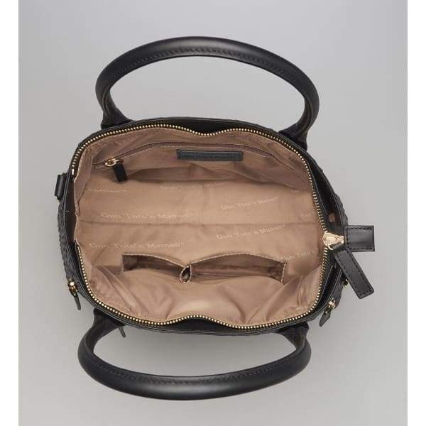 GTM Original Ostrich Conceal Carry Leather Town Tote Handbag - Hiding Hilda, LLC