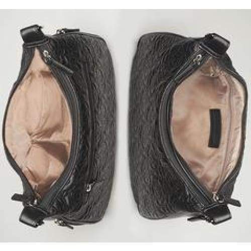 Dark Green/Grey Squares pattern Hobo shoulder bag – Janie Knitted Textiles