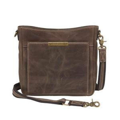 GTM Original RFID Distressed Leather Crossbody with Built in Wallet Concealment Purse - NEW COLORS - Hiding Hilda, LLC