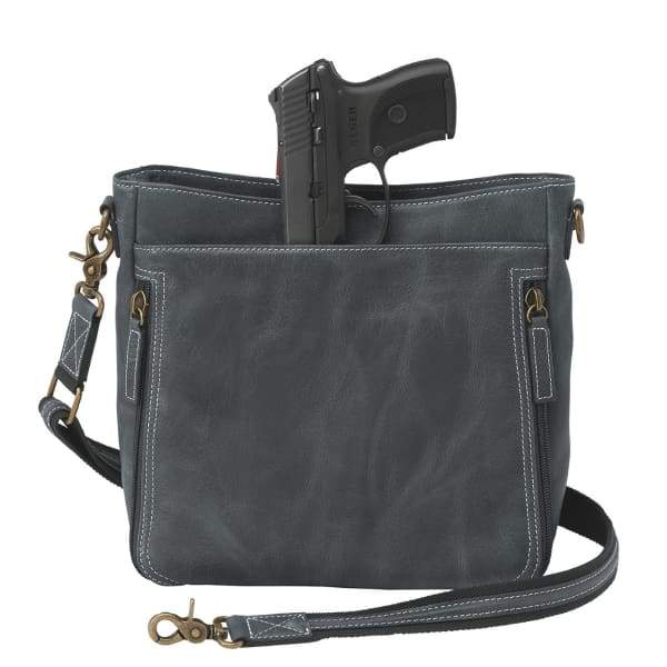 GTM Original RFID Distressed Leather Crossbody with Built in Wallet Concealment Purse - NEW COLORS - Hiding Hilda, LLC