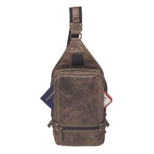GTM Original RFID Lined Distressed Leather Concealed Carry Sling Bag ...